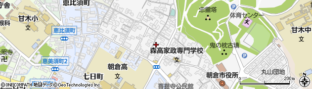 福岡県朝倉市菩提寺710周辺の地図