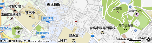 福岡県朝倉市菩提寺743周辺の地図