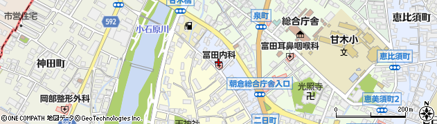 福岡県朝倉市甘木1522周辺の地図