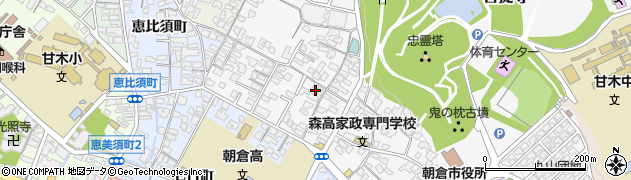 福岡県朝倉市菩提寺721周辺の地図