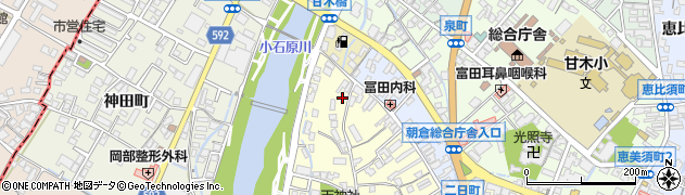 福岡県朝倉市甘木1483周辺の地図