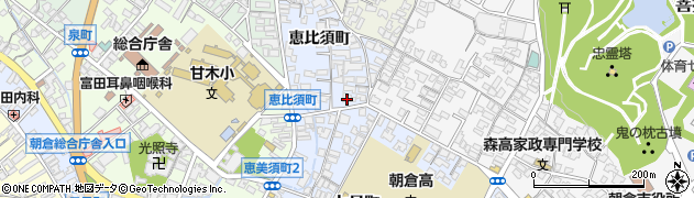 福岡県朝倉市恵比須町1913周辺の地図