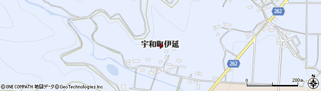 愛媛県西予市宇和町伊延周辺の地図