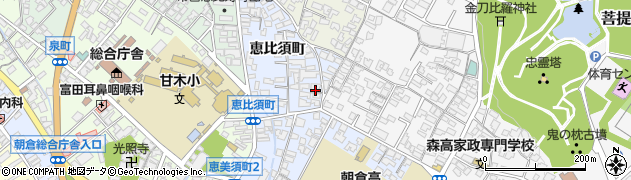 福岡県朝倉市恵比須町1914周辺の地図