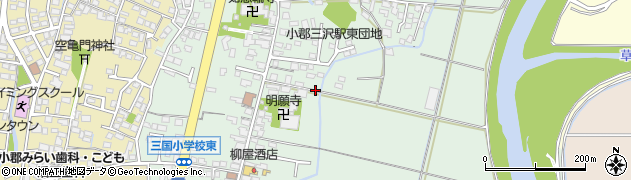 福岡県小郡市横隈周辺の地図
