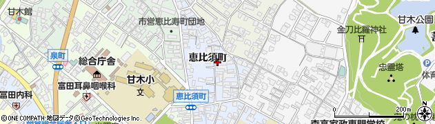 福岡県朝倉市恵比須町1907周辺の地図