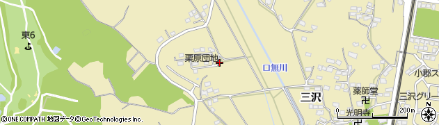 福岡県小郡市三沢周辺の地図