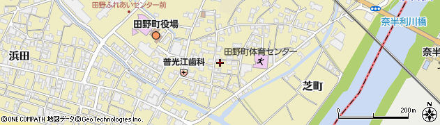 高知県田野町（安芸郡）立町周辺の地図