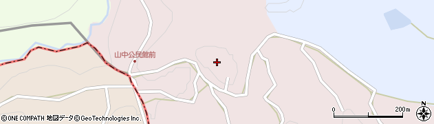 大分県杵築市八坂山中周辺の地図