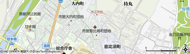 福岡県朝倉市甘木2148周辺の地図