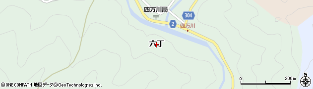高知県梼原町（高岡郡）六丁周辺の地図