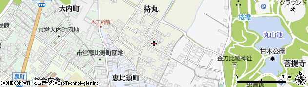 福岡県朝倉市持丸404周辺の地図