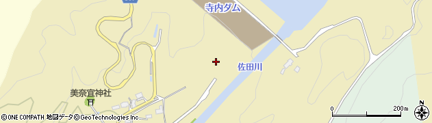 寺内ダム周辺の地図