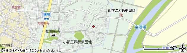 福岡県小郡市横隈834周辺の地図