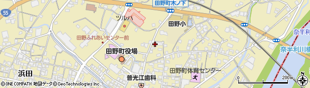 田野郵便局周辺の地図