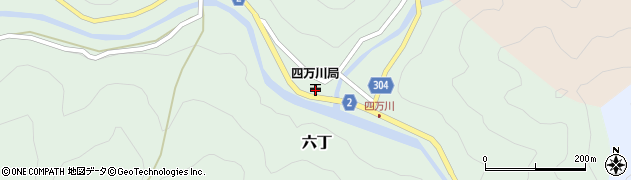 四万川郵便局周辺の地図