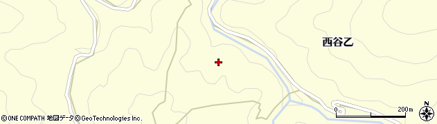 高知県津野町（高岡郡）西谷乙周辺の地図