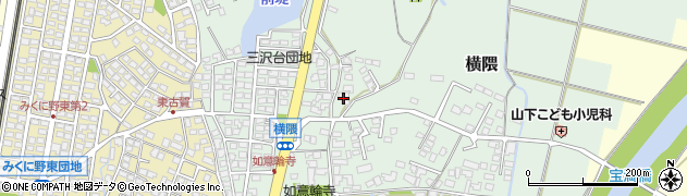 福岡県小郡市横隈28周辺の地図