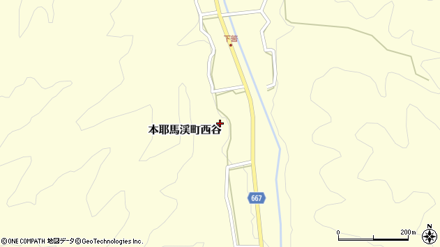 〒871-0314 大分県中津市本耶馬渓町西谷の地図
