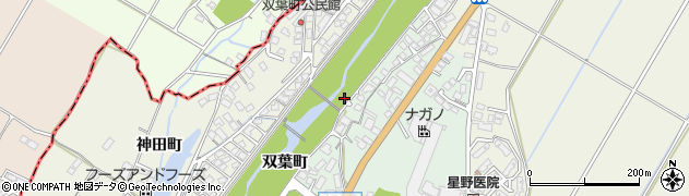 福岡県朝倉市双葉町周辺の地図