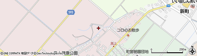 福岡県筑前町（朝倉郡）高上周辺の地図