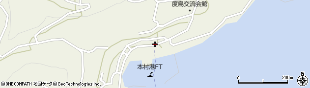 度島簡易郵便局周辺の地図