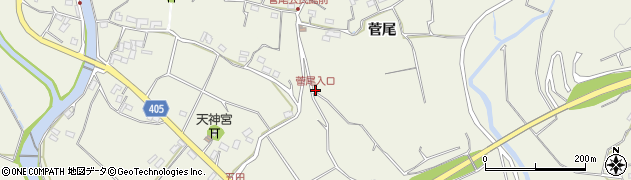 菅尾入口周辺の地図