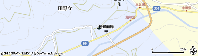 越知面　遊友館周辺の地図