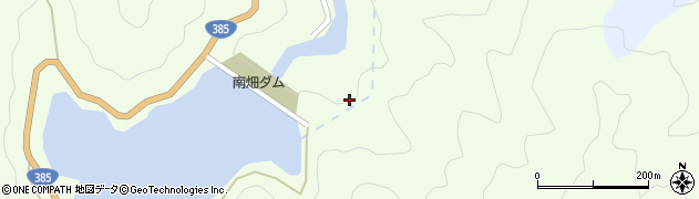 南畑ダム周辺の地図