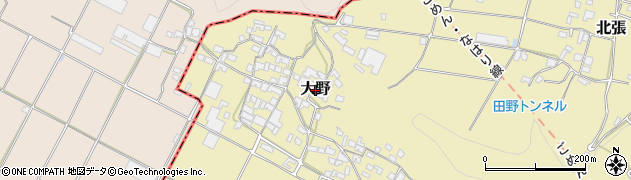 高知県田野町（安芸郡）大野周辺の地図