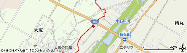 福岡県朝倉市持丸618周辺の地図