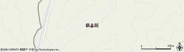 高知県津野町（高岡郡）新土居周辺の地図