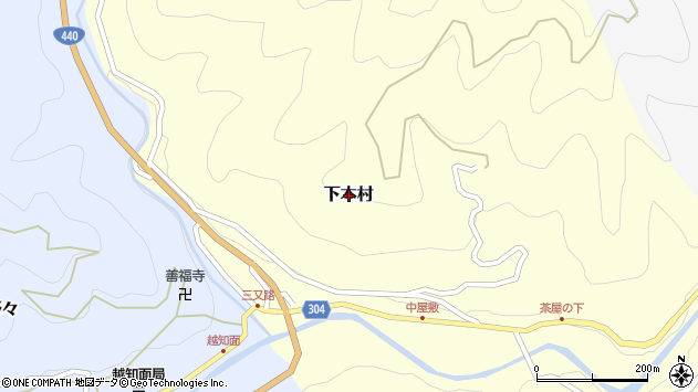 〒785-0605 高知県高岡郡梼原町下本村の地図