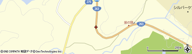 国道２６３号線周辺の地図