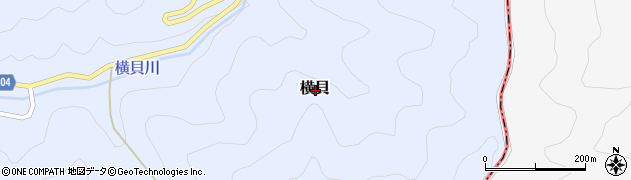 高知県高岡郡梼原町横貝周辺の地図