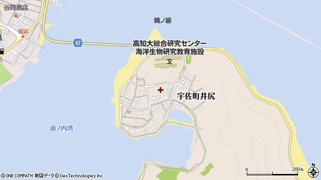 〒781-1164 高知県土佐市宇佐町井尻の地図