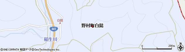 愛媛県西予市野村町白髭周辺の地図