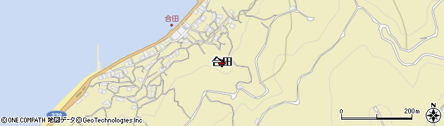 愛媛県八幡浜市合田周辺の地図