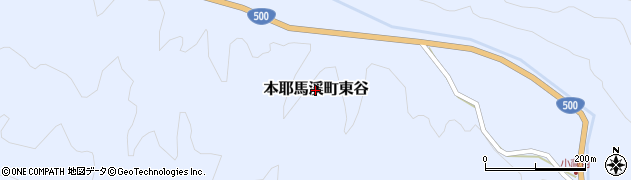大分県中津市本耶馬渓町東谷周辺の地図