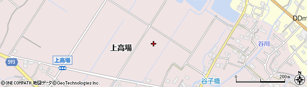 福岡県朝倉郡筑前町上高場周辺の地図