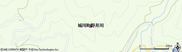 愛媛県西予市城川町野井川周辺の地図