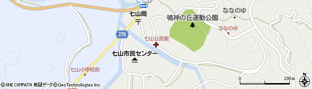 七山公民館周辺の地図