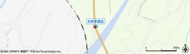 大井手橋北周辺の地図