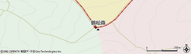 鶴松森周辺の地図
