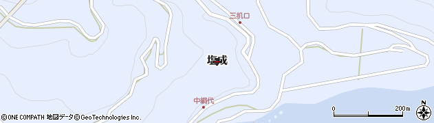 愛媛県伊方町（西宇和郡）塩成周辺の地図
