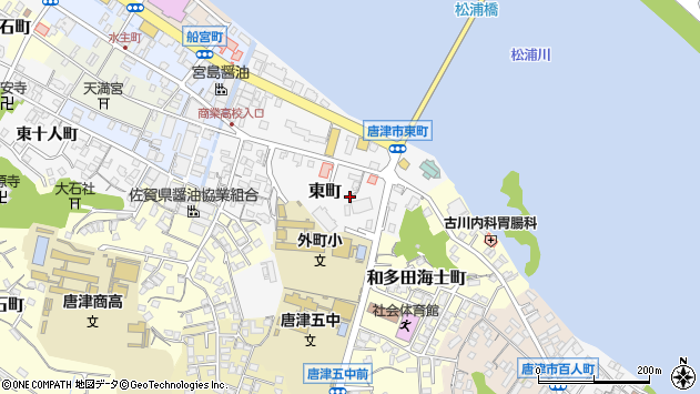 〒847-0063 佐賀県唐津市東町の地図