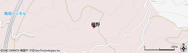 愛媛県大洲市横野周辺の地図