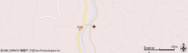 大分県中津市山国町中摩1337周辺の地図