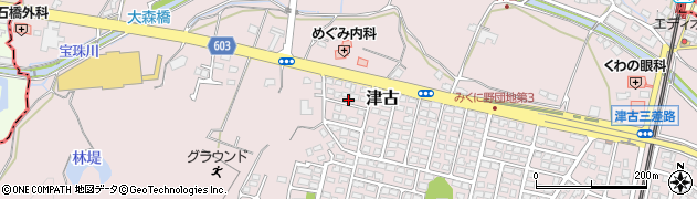 原田停車場津古線周辺の地図