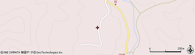 大分県中津市山国町中摩1204周辺の地図